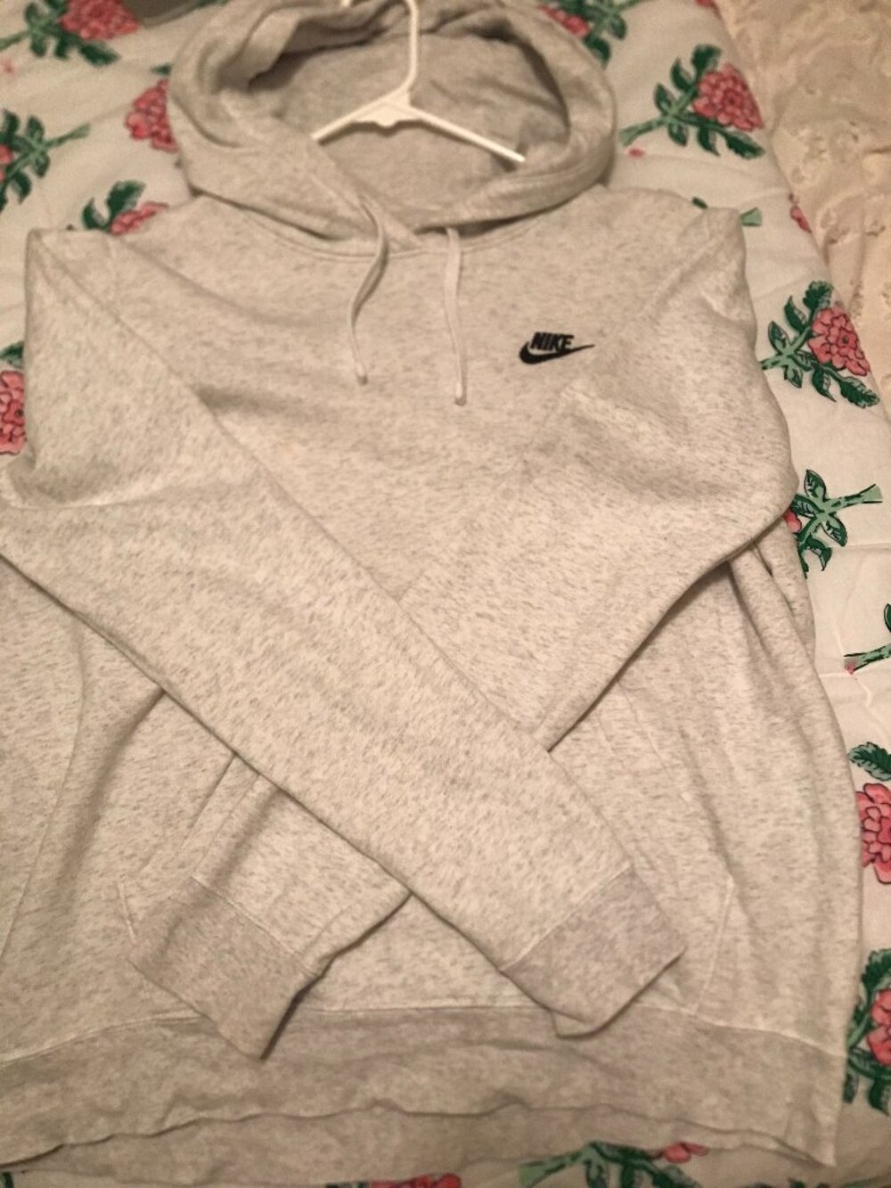 Grey nike hoodie women's large